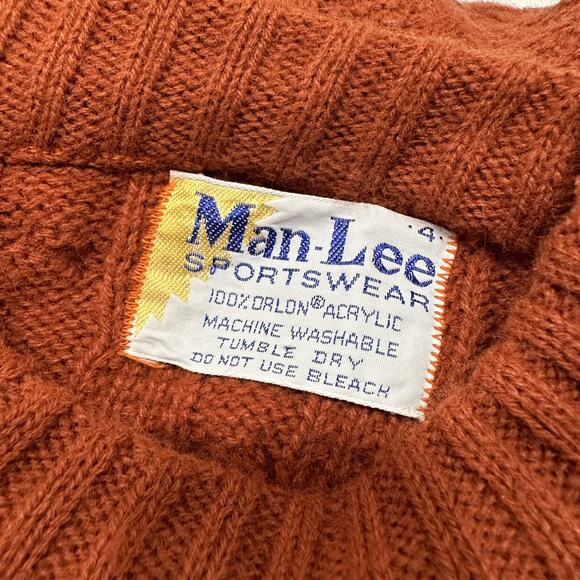 Man-Lee Sportswear Burnt Orange Knit Sweater - Picture 6 of 6